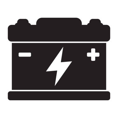 Car battery icon, accumulator sign, vector illustration.