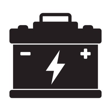 Car battery icon, accumulator sign, vector illustration.