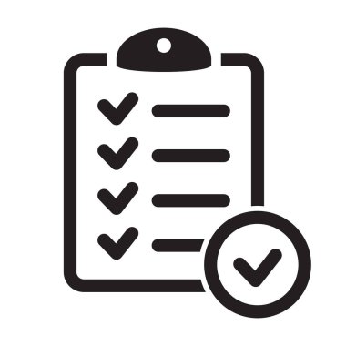 Pano simgesi. Web sitesi ve uygulama tasarımı için işaretleme listesi işareti.