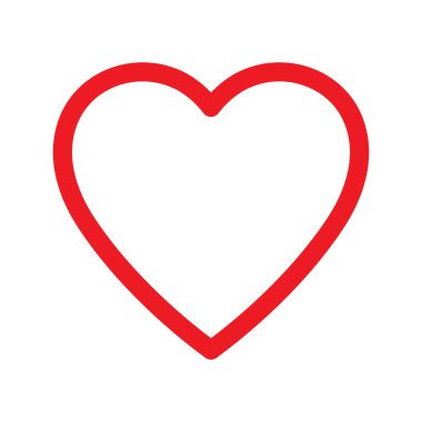 Red heart icon on transparent background. Love and romance sign, vector illustration icon flat design. I love you symbol. Healt care concept sign vector.