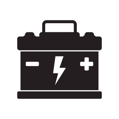 Car battery icon, accumulator sign, vector illustration.