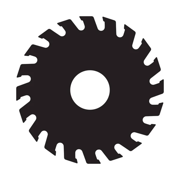 Ikona Kruhové Pily Černé Siluety Kruhových Pilových Listů Vektorová Ilustrace — Stockový vektor