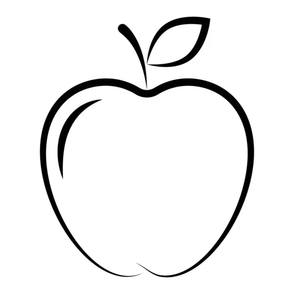 Apple Symbol Vektorisolierte Illustration — Stockvektor