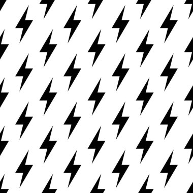 Yıldırımlar, şimşekler, kusursuz desenli vektör çizimleri.