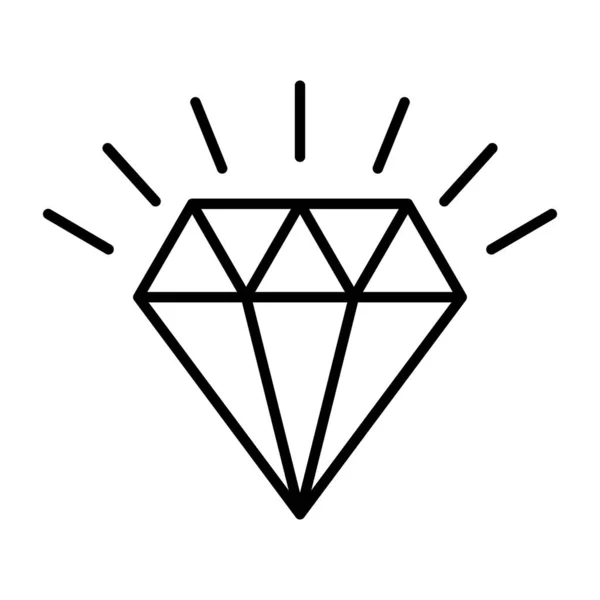 Diamant Symbolvektor Leuchtendes Kristallzeichen Brillantes Symbol — Stockvektor