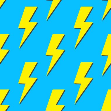 Elektrik yıldırımı kusursuz desen. Vektör arkaplanı.