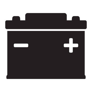 Car battery icon collection. Energy power accumulator. Automotive charge sign. Auto battery symbols isolated on white background. Vector illustration.