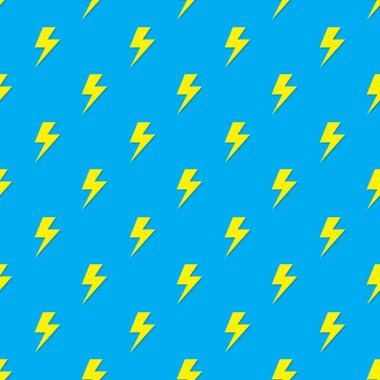 Elektrik yıldırımı kusursuz desen. Vektör arkaplanı.