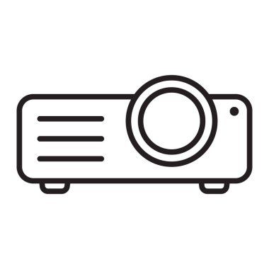 Projektör simgesi. Vektör tasarımı illüstrasyonu.