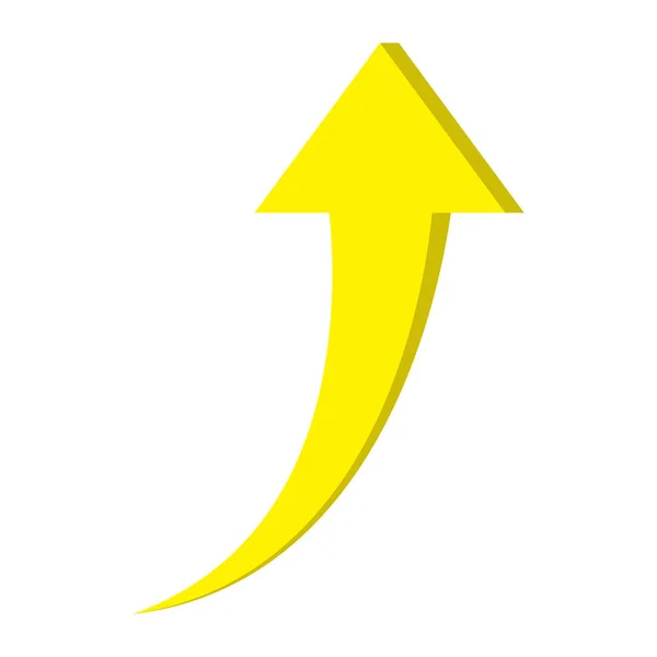 Желтая Стрела Вверх Rerow Icon Цвет Плоский Веб Сайта Верхний — стоковый вектор