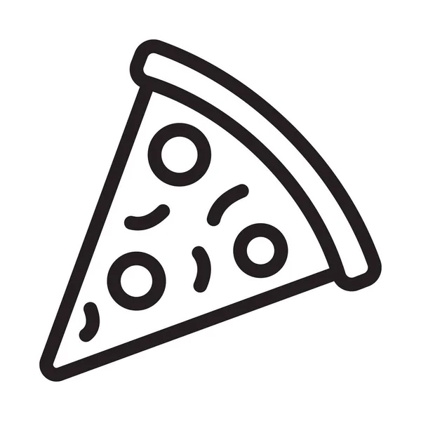 Icono Pizza Icono Pizza Pieza Pizza Icono Vector Simple — Vector de stock