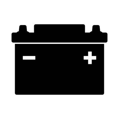 Car battery icon collection. Energy power accumulator. Automotive charge sign. Auto battery symbols isolated on white background. Vector illustration.