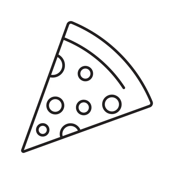 Піца Значок Піца Шматочок Значок Шматок Піци Проста Векторна Іконка — стоковий вектор