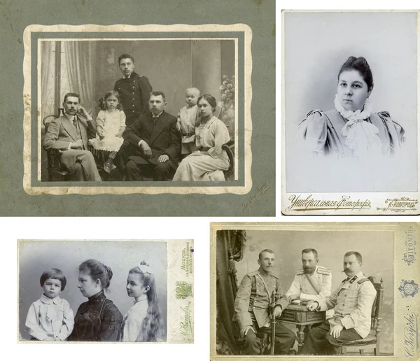 Fotos antigas da família Imagem De Stock