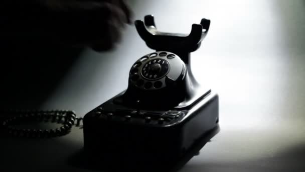 Oldtimer-Telefon — Stockvideo