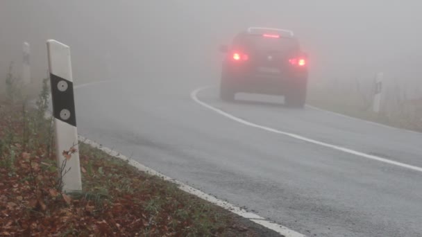 浓雾在 countryroad — 图库视频影像