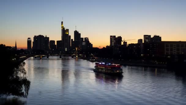 Timelapse skyline frankfurt am hlavní — Stock video