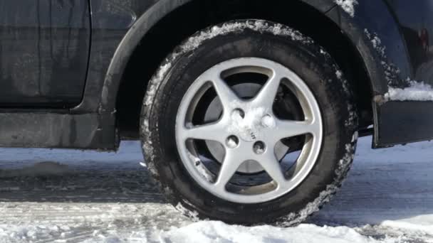 Snow tire — Stock Video
