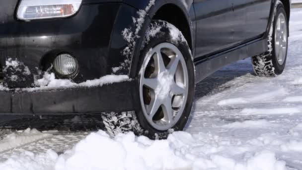 Sneeuw tire — Stockvideo