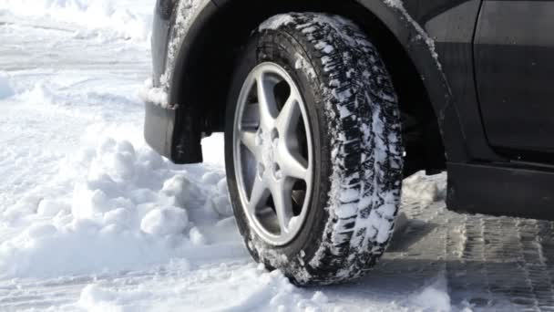 Sněhové pneumatik — Stock video