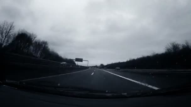 Zeitraffer, deutsche Autobahn — Stockvideo