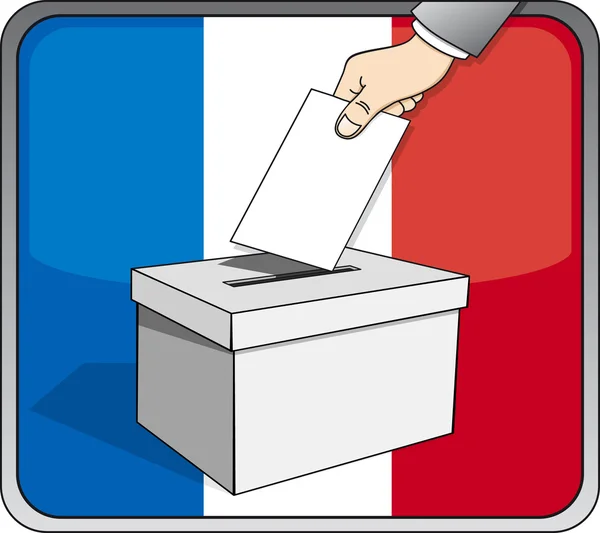 French elections - ballot box — Stock Vector