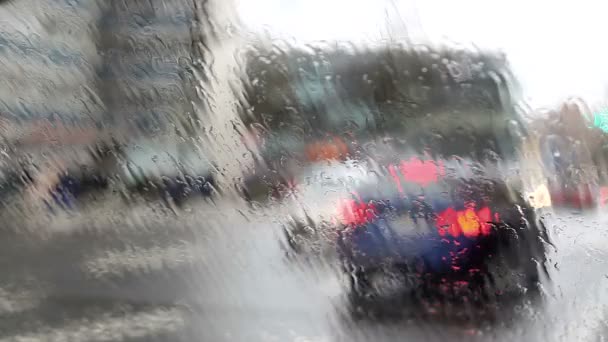 多雨的街 — 图库视频影像