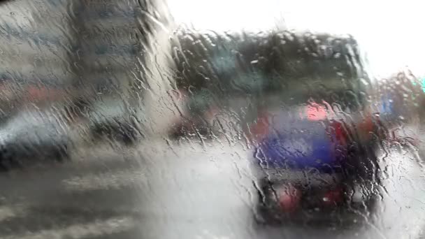 多雨的街 — 图库视频影像