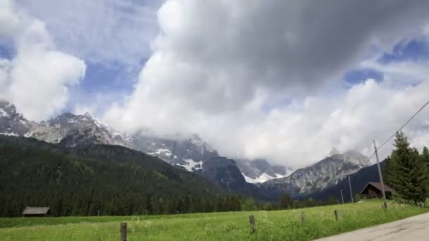 Timelapse Доломітові Альпи — стокове відео