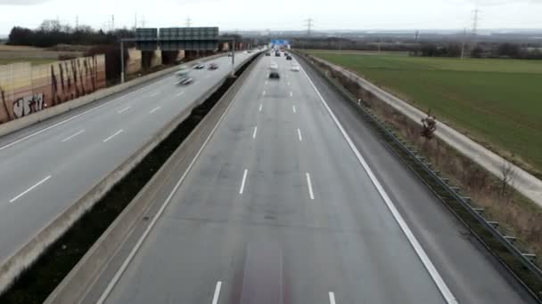 Autopista, vista desde arriba — Vídeo de stock