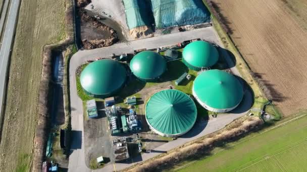 Installation Biogaz Prise Vue Aérienne Point Vue Drone — Video