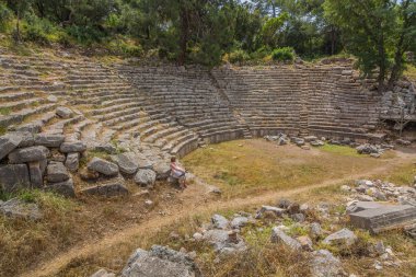 at phaselis antik kenti Kalıntıları.