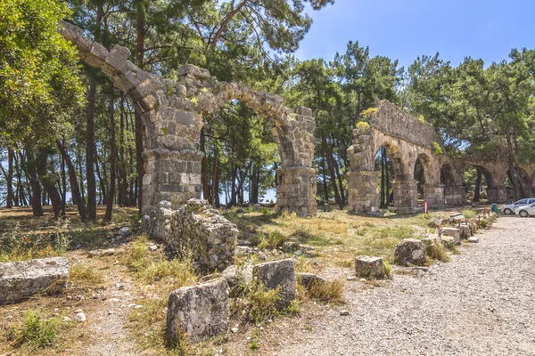 at phaselis antik kenti Kalıntıları.