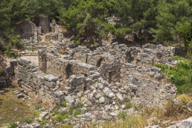 at phaselis antik kenti Kalıntıları.