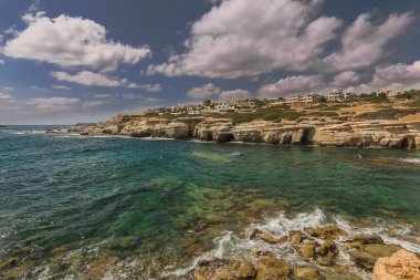 Sea coast. Cyprus. clipart