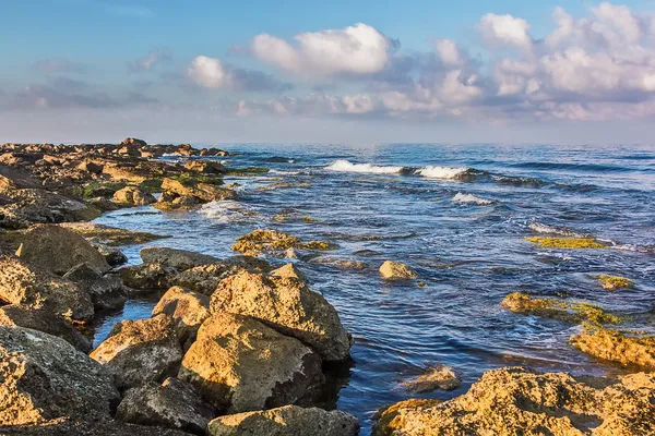 Morning on the sea coast. Cyprus. Royalty Free Stock Photos