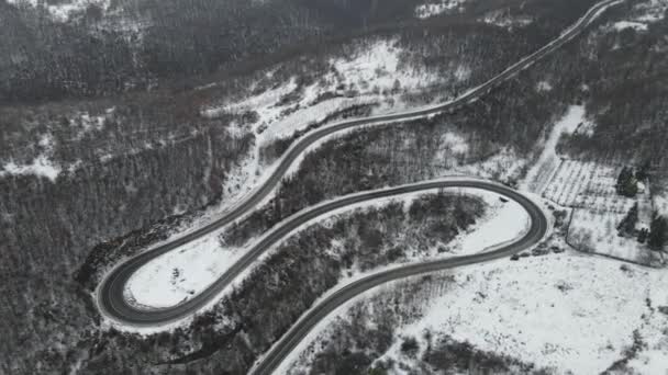 Cestovní Cesta Dovolená Koncept High Úhel Letecký Pohled Drone Video — Stock video