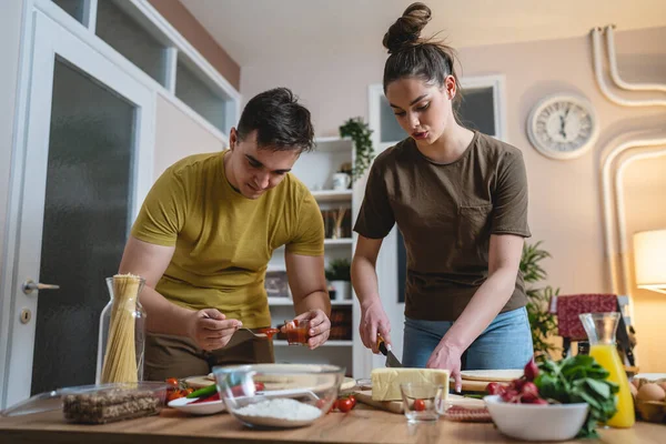 Dos Personas Joven Pareja Adulta Hombre Mujer Marido Esposa Novio — Foto de Stock