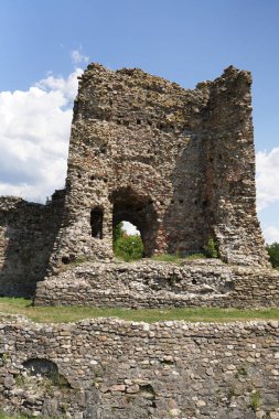 Krusevac, Serbia - 08. 03. 2022: medieval tower ruins Donzon or Donjohn tower in sunny day - Lazar's town