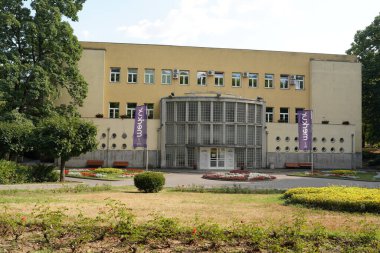 Vrnjacka Banja, Serbia - 08. 03. 2022: building in the vrnjacka banja spa town