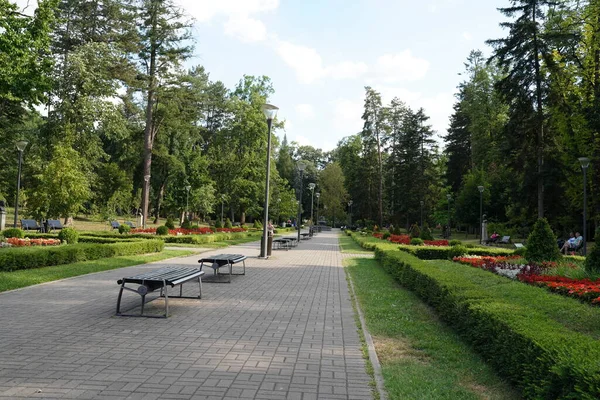 Vrnjacka Banja Serbia 2022 Public Park Town Summer — Zdjęcie stockowe