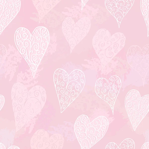 Corazones fondo sin costuras — Vector de stock