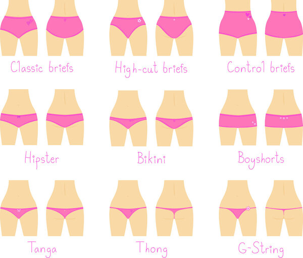 Various styles of panties