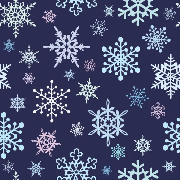 Copos de nieve fondo — Vector de stock