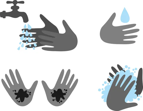 Händewaschen-Set — Stockvektor