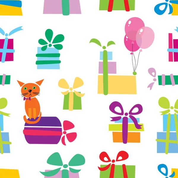 Gift seamless pattern — Stock Vector