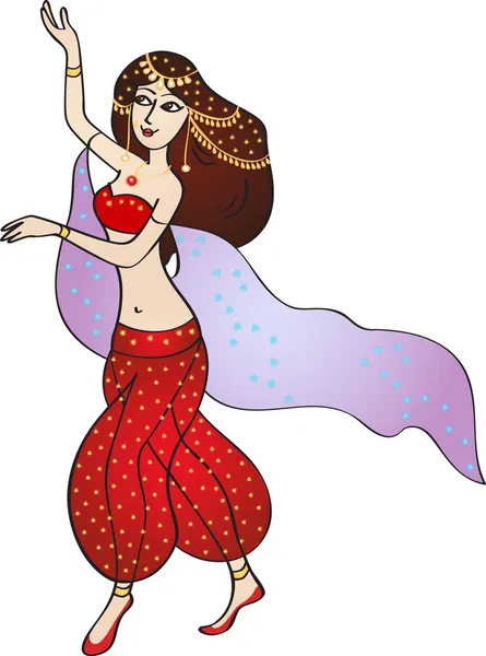 A belly dancer — Stock Vector