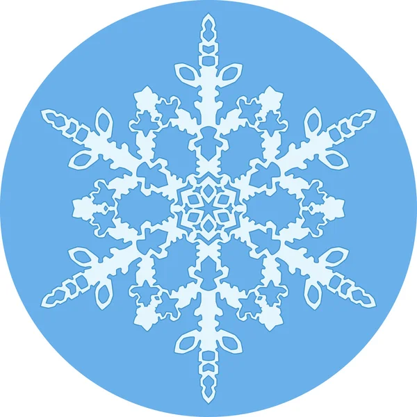 Круглий фон зі сніжинкою — стоковий вектор