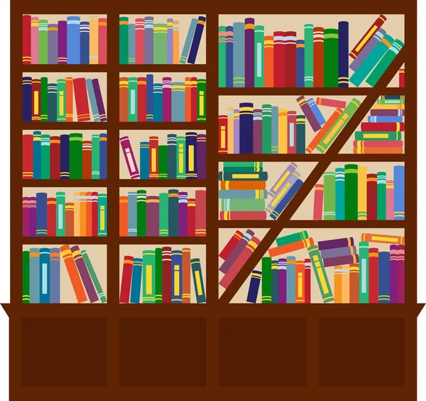 Bookcase — Stock Vector