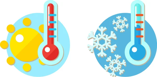 Weather Icons in 2-D design — Stock Vector